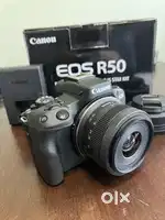 Canon EOS R50 4K Video Mirrorless Camera with RF-S 18-45mm Lens Used