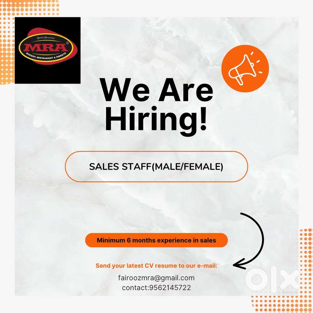 Sales Staff(Male/Female)