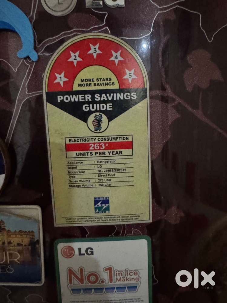 LG 270 L Single Door Refrigerator (5 Star, Excellent Condition)