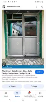 Aluminium gate with mirror