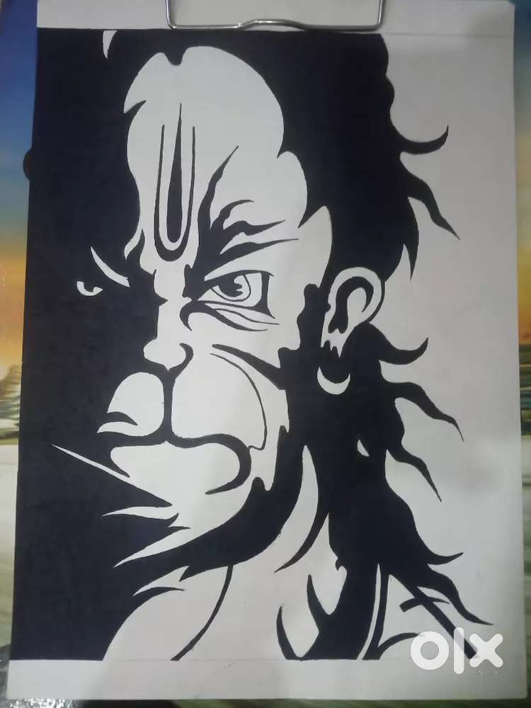 Drawing of  Hanuman Ji