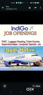 Airline Ground Staff Vacancy at  International Airport