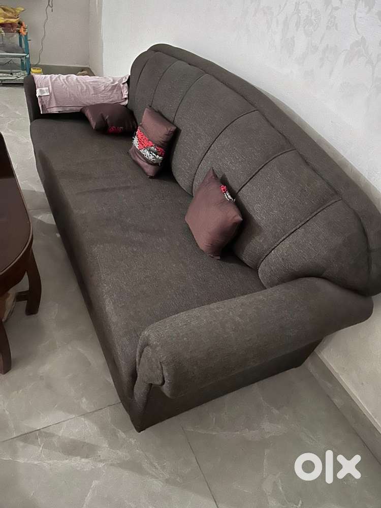 Sofa set with glass table top