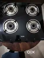 Gas burner, glass top, 4 burner