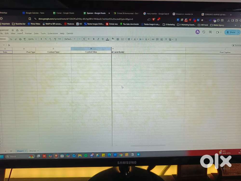 Samsung Monitor for sale