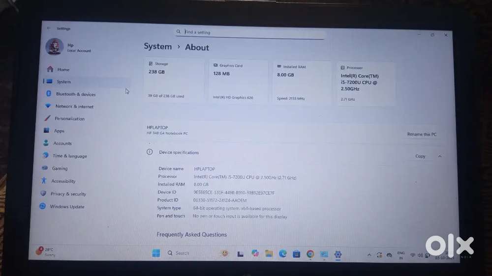 Hp  laptop