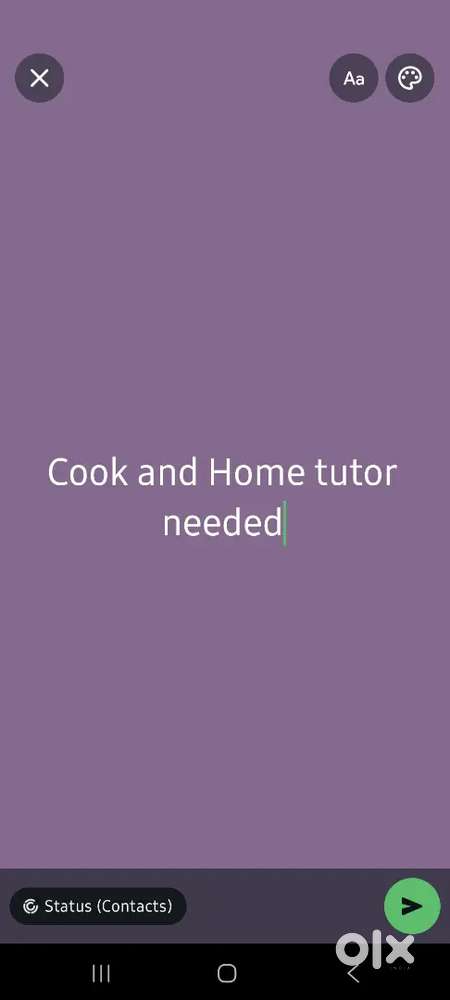 Need Cook and Home tutor