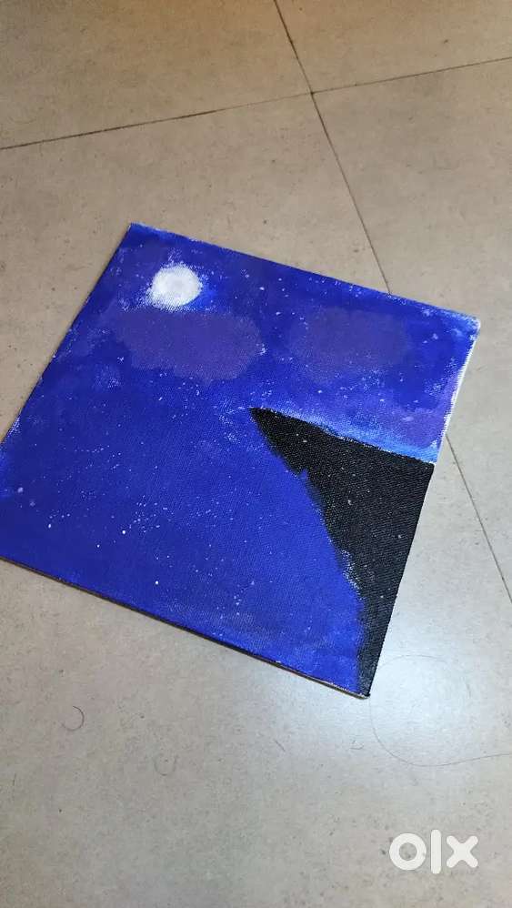 Moonlight sketch in Canvas