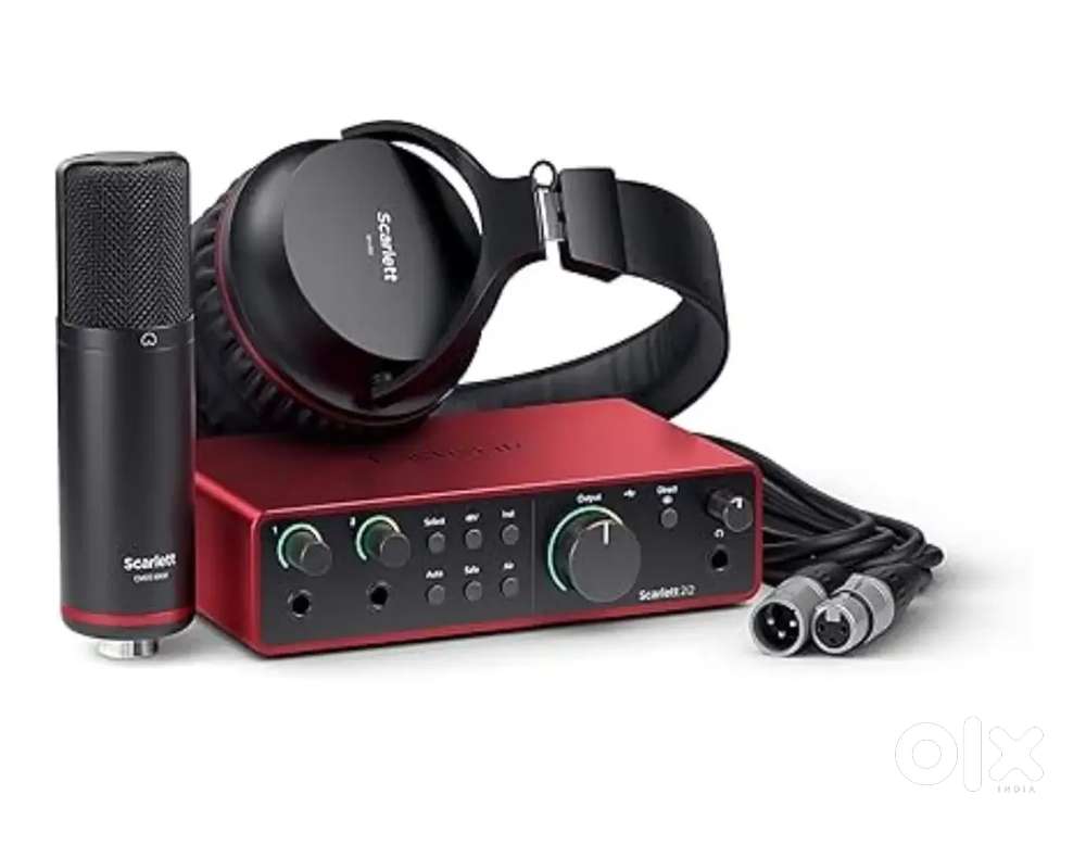 Scarlet audio interface ,headphone ,mic