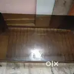 Black glass table