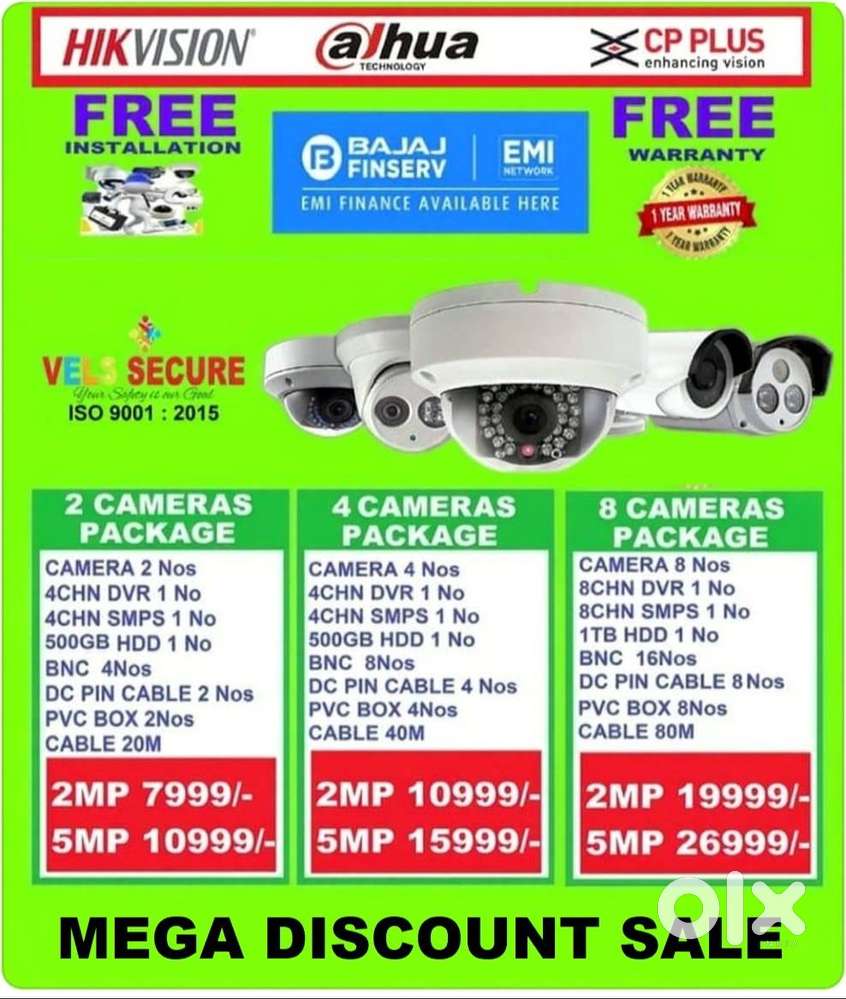 MEGA FESTIVAL OFFER SALE 2MP  HIKVISION   CCTV CAMERA   DAY & NIGHT VI