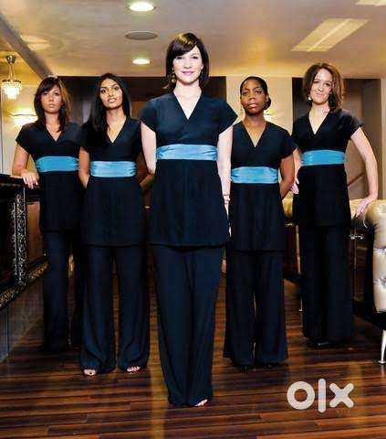 Massage therapist & receptionist spa female staff wanded