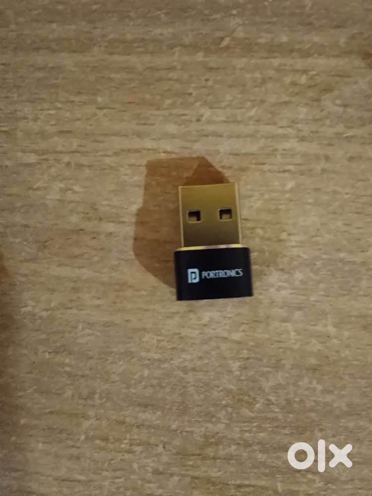 Portronics Bridge X Type C to USB-A Connector - Black