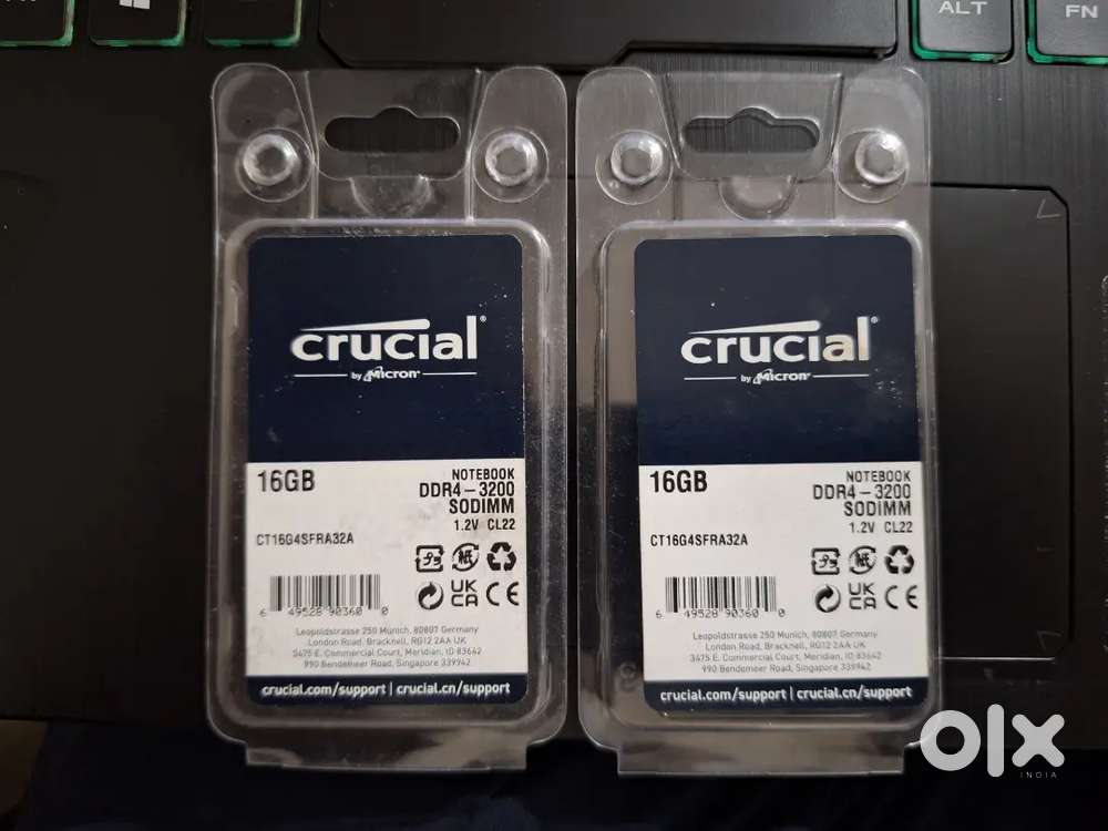 Crucial 16 GB RAM (2 Pieces)