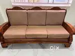 Teakwood sofa with cushions 5 seater