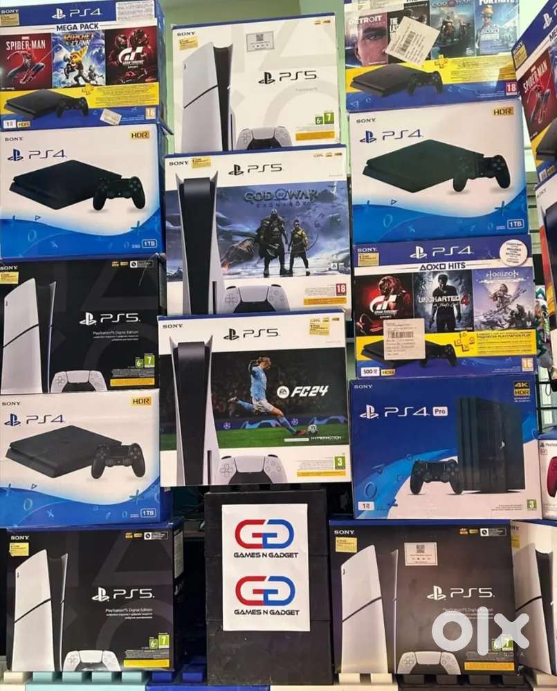 PS4 and PS5  gaming consoles with 100+ games