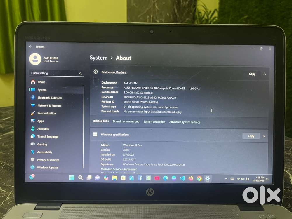 Hp laptop (elitebook)
