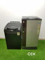 Whirlpool washing machine & godrej single door with warranty.#_