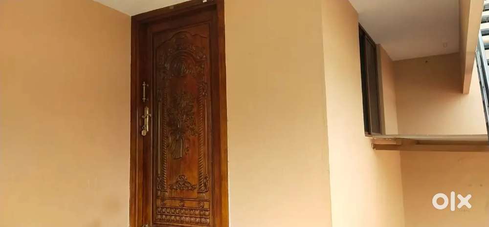 A house with two bedroom one hall one bathroom with one sitout