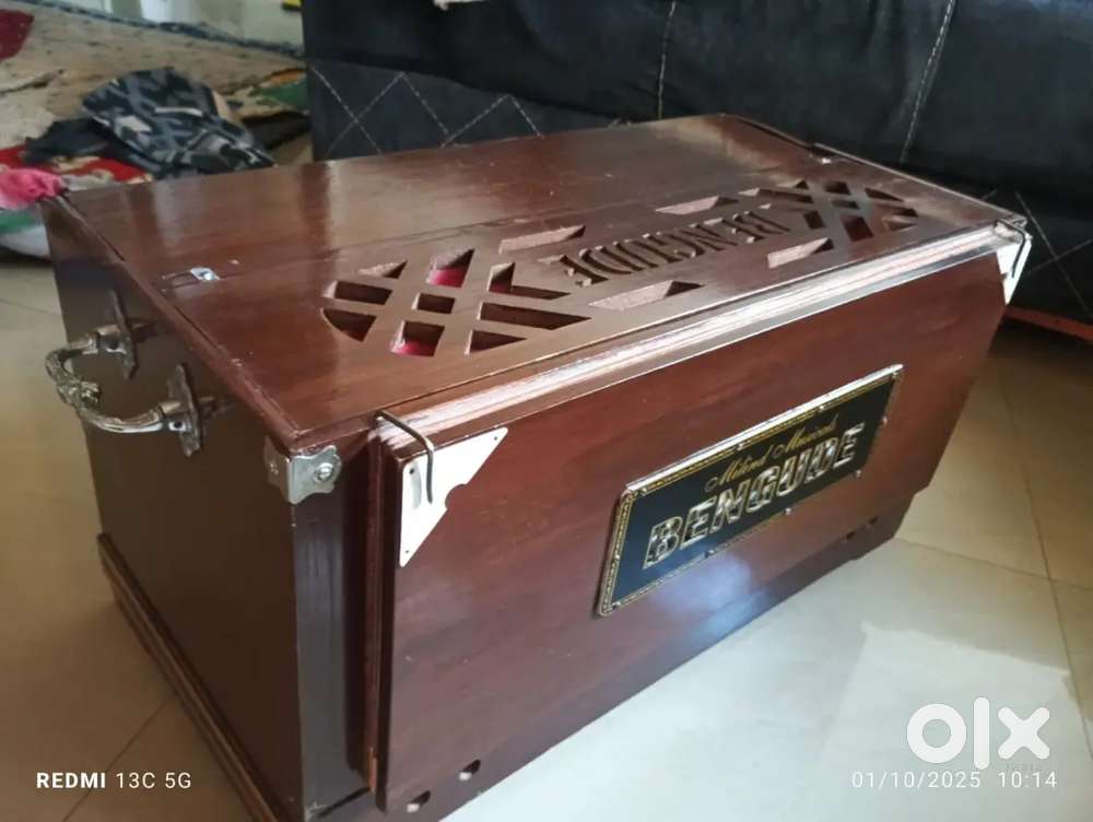 Bengude 3 line harmonium , bass male female, new condition harmonium