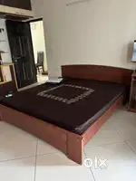 King size bed with mattress in good condition