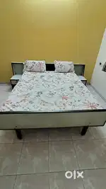 Double bed with mattress plywood
