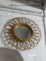 Wall mirror hanging wall mount home decor cane item decorative piece