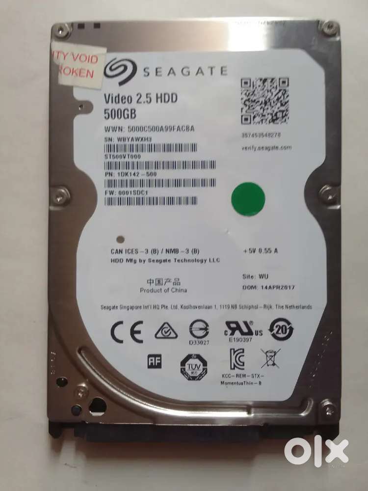Hard Drive of 500gb with keyboard and pendrive