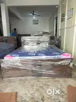 Assam teak wood cot with mattress at affordable price