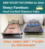 Steel Cot Bed Mattresses Sales / Every day delivery available