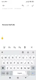Personal Staff to COO