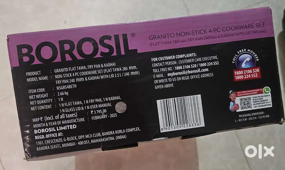Borosil Granito Cookware Set, 4 Pc Set