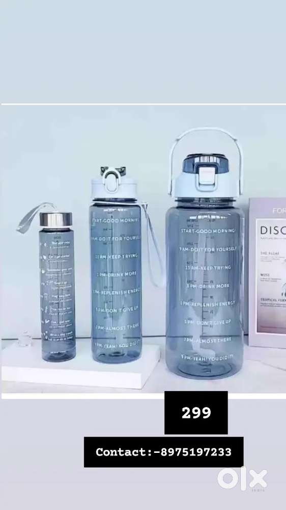 Water bottle set of 3