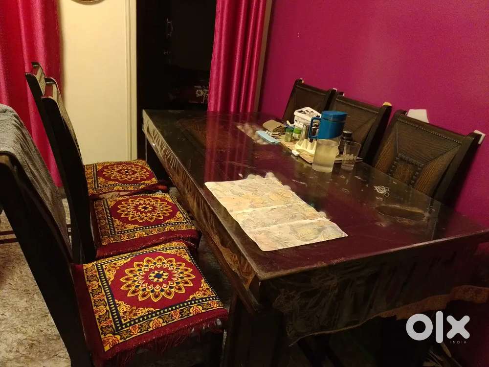 Dining table with six chair