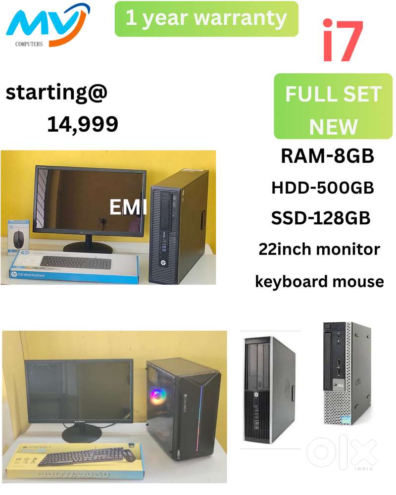 Desktop Laptop CPU Full Set i3-i5-i7 Available @ Low Price