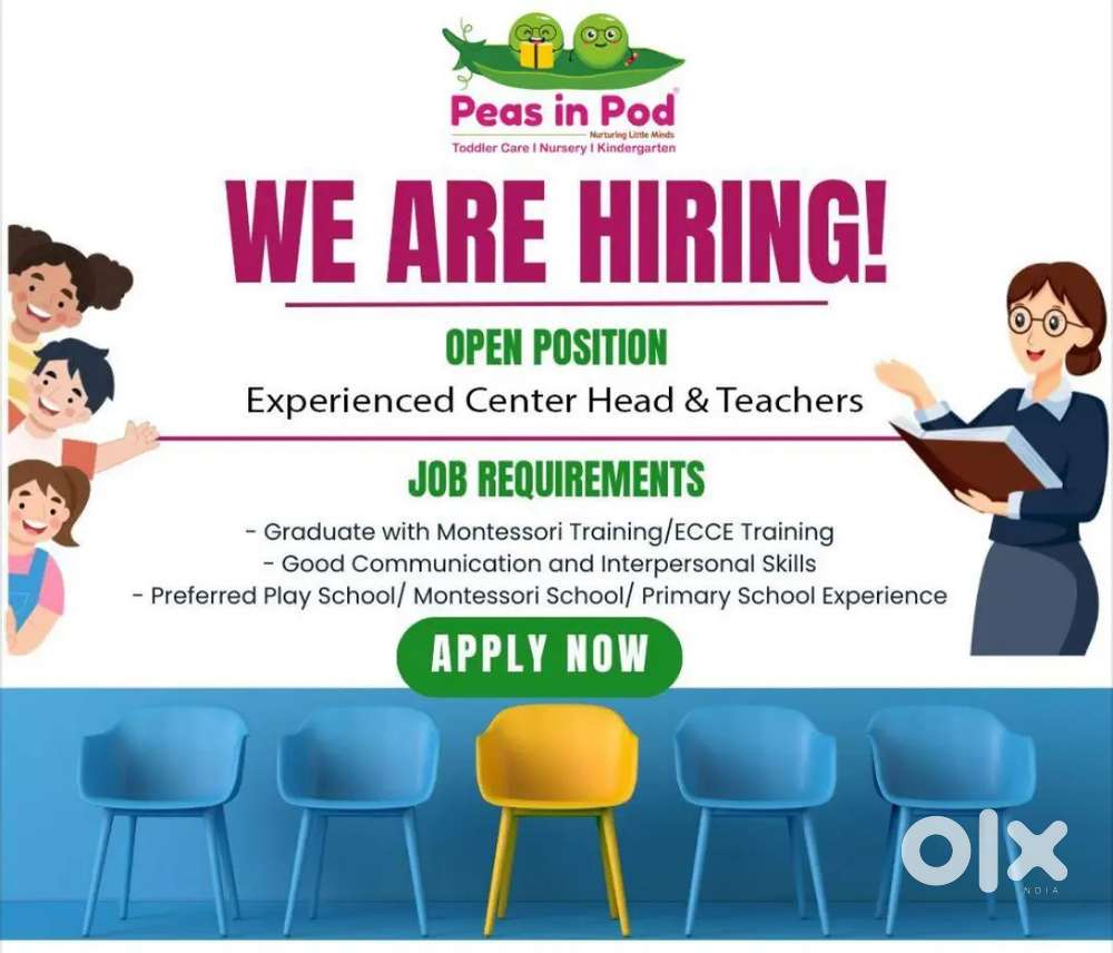 Need Female Teacher for Play School