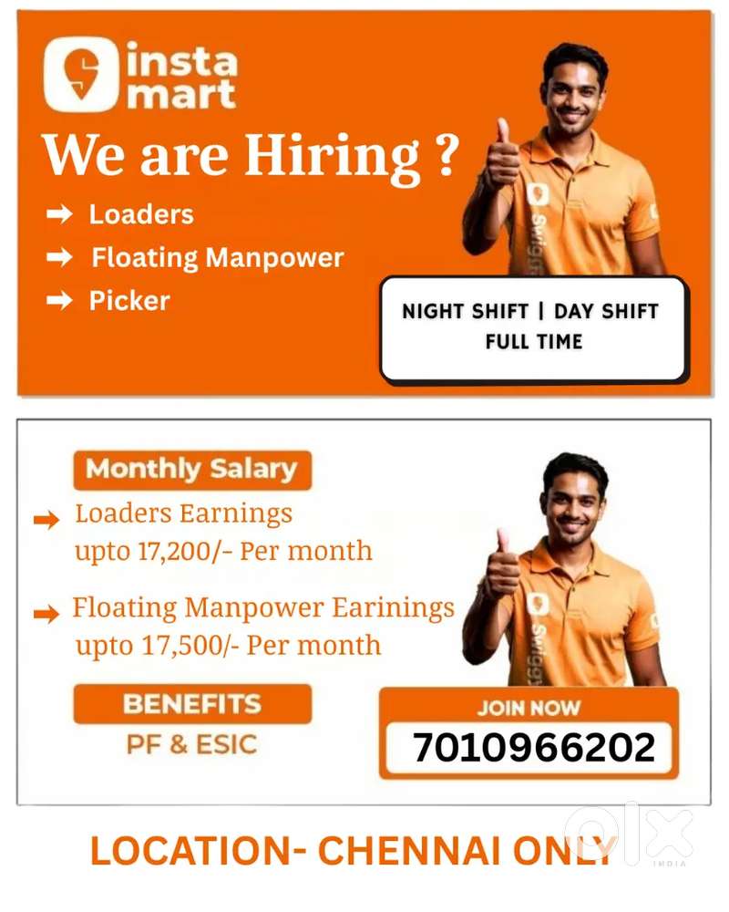 Swiggy instamart Hiring (Loader)