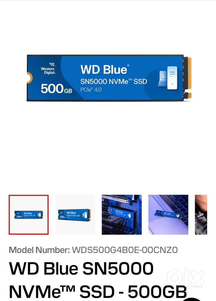 Brand New WD Blue SN5000 NVMe 500GB SSD (unused)