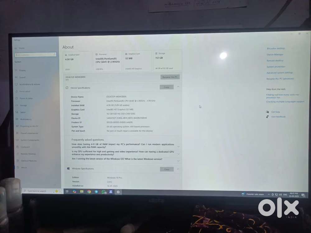 Desktop computer