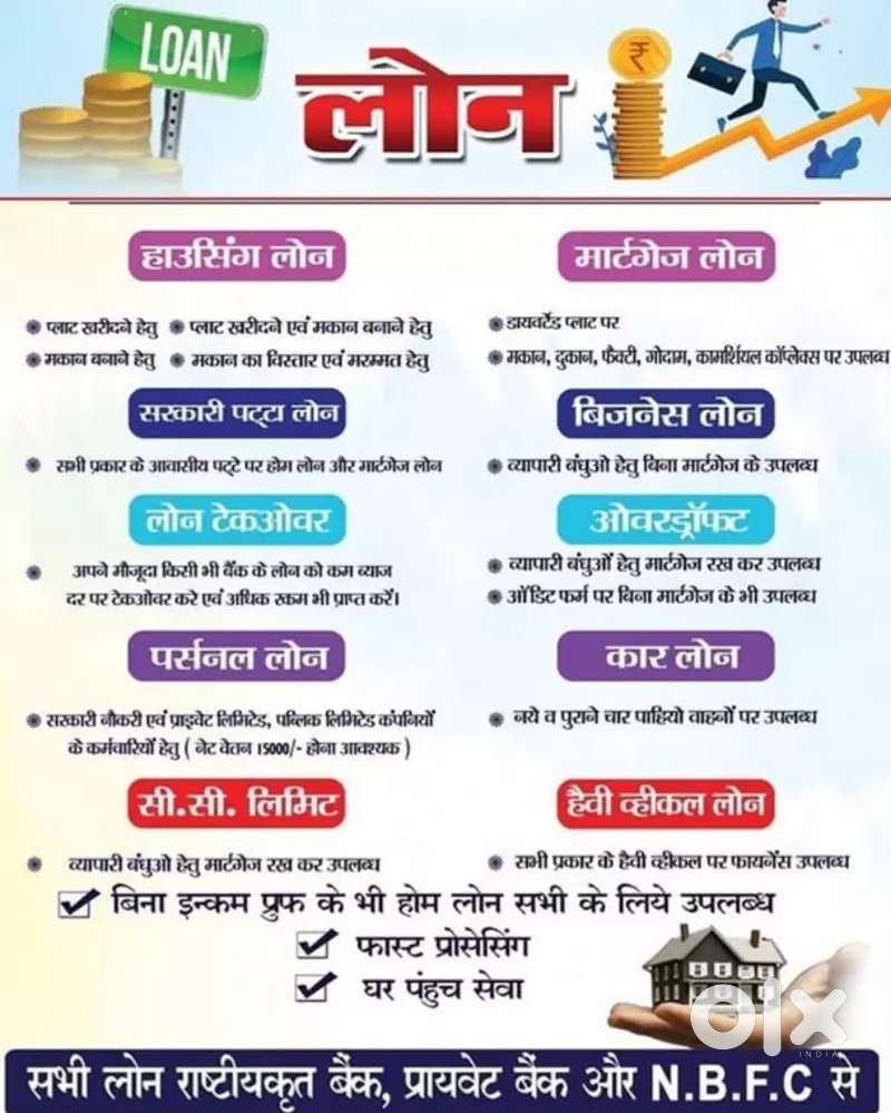 किसी भी प्रकार के बैंक लोन के लिए संपर्क करें