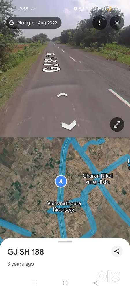 62 ગુંઢા જમીન NA લાડવેલ થી પાખીયા રોડ ટચ (GJ-SH-188)HIGH WAY TOUCH