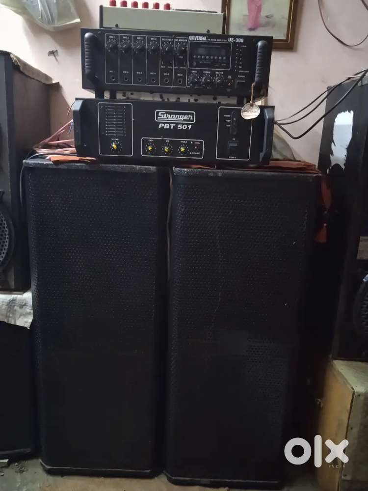 1 amplifier double 12 speaker box 300+300. 501