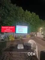 Projector and Tripod screen speaker rentals overall Bengaluru
