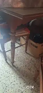 Wooden Dinning table with 3 chairs and wooden Alna