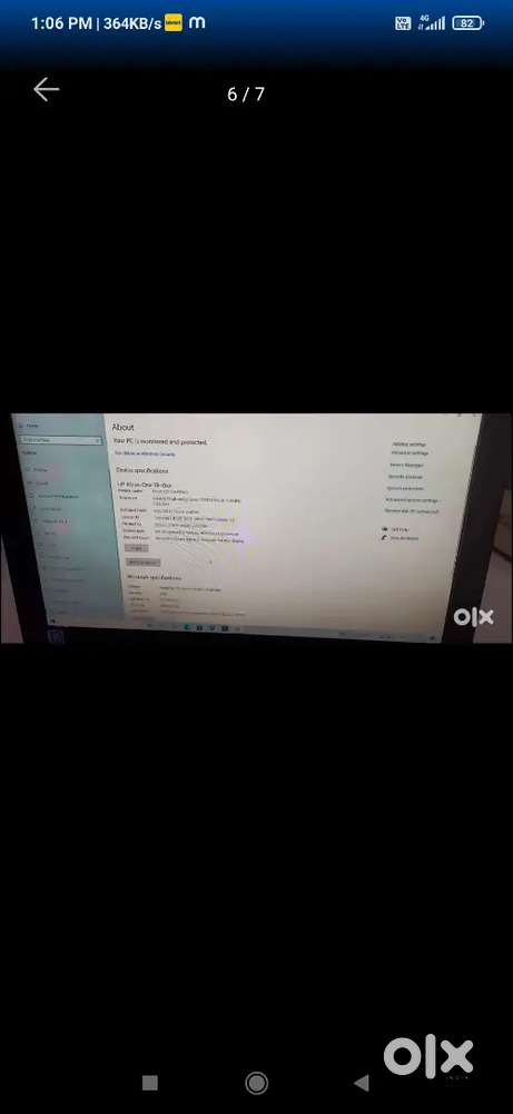 All in one pc CPU inbuilt