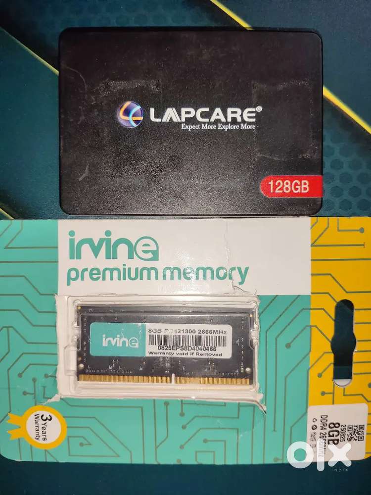 8gb ram DDR4 + 128gb SSD