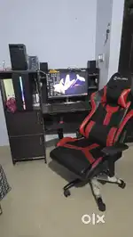 Brand new pc setup with gaming chair