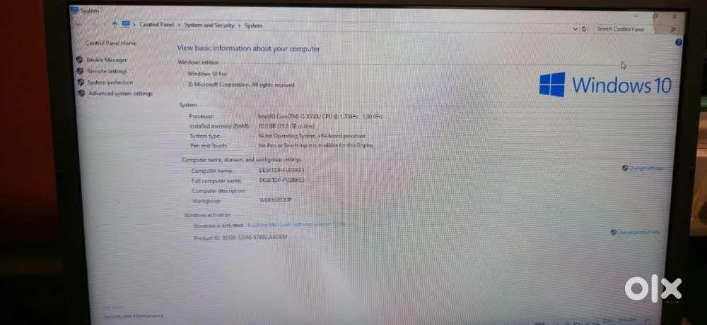 Lenovo Think pad i5,16gb ram,256 storage