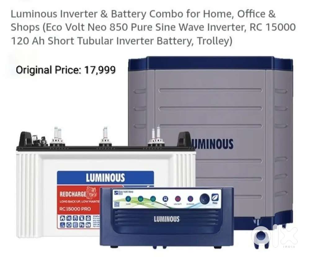 Luminous Inverter and Battery Combo For Home Offices and SMALL Shops