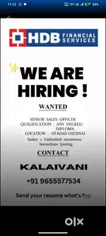 WE ARE HIRING SALE'S OFFICERS